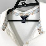 American Eagle Vintage Y2K XL Outfitters Long Sleeve White Henley Pocket Women Photo 3