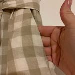 A New Day Gingham Beige and White Paper Bag Shorts Photo 3