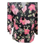 Zinc Cotton Spandex bland Floral buttons up front blazer ladies sz XL Photo 5