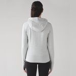 Lululemon Scuba Hoodie Heathered Vapor Gray Size 6 Thumbholes Excellent Photo 3