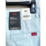 Levi's NWT  Mid Rise 100% Cotton Baggy Straight Leg Trouser Light Blue Women's 25 Photo 3