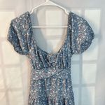 Altar'd State Altar’d state blue floral short puff sleeve mini sundress size xs Photo 1