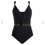 Amoressa Cash Luma Soft Cup One Piece Swimsuit, Black, size 10, $308 Black Photo 2