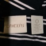 Chico's Chico’s Layered Double-Stripe Top Black White Striped ‎ Vanity Size 0/US Small Photo 9