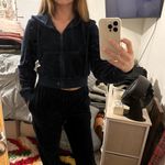 Brandy Melville Black Velour Track Pants & Jacket Set Photo 1