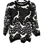 Vintage 90's M abstract animal or geometric design oversized streetwear Grunge Black Size M Photo 0