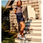 Tuckernuck  Wright Navy White & Red short sleeve v neck Polo Dress size XL NWT Photo 1