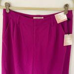 HAPPILY GREY Wide Leg Trouser Pants Womens 9 Pink Purple Pleated Hem Slits NWT Size 8 Photo 2