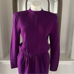 St. John Couture Purple Sweater Dress, Size 8 Photo 2