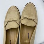 J.Crew factory light khaki tan Sueded bow loafers size 8.5 Photo 4