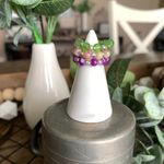 Y2K 90s set of 3 boho stretchy stackable beaded elastic rings Photo 2