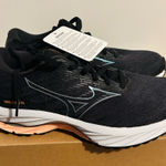 Mizuno NWT  Wave Rider 26 Women's Running Shoe Black Peach Pink Coral US 6 EUR 36 Photo 0