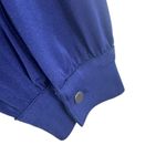 The Limited  Navy Blue Ruffled Cold Shoulder Long Sleeve Light Blouse Size M Photo 4