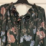Hummingbird ✨ Dark Green Floral Off Shoulder Top Photo 4