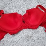 Aerie Real Power Balconette Lightly Lined Slumber Party Lace Bra Red Size 34DD Photo 4
