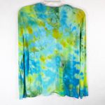 Heart Hips Large Top Handmade Tie Dye Sea Sprite Blue Green Strappy V Neck 1010 Photo 1