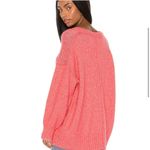 Free People NEW  Sweater Brookside Bright Pink Scoop Neck Tunic Women’s Small Photo 2