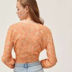 Urban Outfitters bohemian cottagecore Floral, Twist Front, dainty Y2K crop top S Photo 1