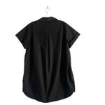 Anthropologie  Maeve Cotton Poplin Shirt Dress Black XL Minimalist casual chic Photo 4
