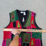 Vintage 90s White Stag Ugly Christmas Tree Sweater Vest Plus Size 18W/20W Red Photo 6