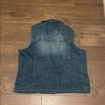 Reba Women’s  Denim Vest, Blue Western Button Up Vest 100% Cotton Size Large Photo 4