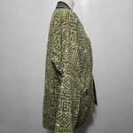 Chico's  Y2K Reversible Kimono Jacket Olive Green Black Asian Style Boho Global OS Photo 8