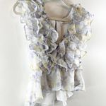 Storia Sleeveless Ruffle Front Blouse Top Purple Blue Large Photo 5