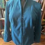 Chico's elevated basic blue collarless 2/L business casual blazer Photo 0