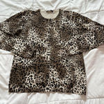 August Silk Vintage 90s Y2K Retro Cheetah Print Cardigan Womens Brown Coquette Photo 0