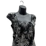 Y2K Black & White Abstract Floral Tank Top Size L Photo 2