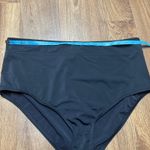 Lands' End  Solid Black Bikini Bottom Mid Rise Plus Size 1X Brief Banded Waist Photo 2