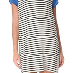Joie  Momsen Short‎ Sleeve Striped Silk Shift Dress Womens Size XS Photo 0