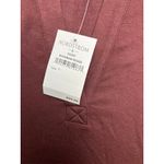 Lou & grey  Signature Soft Bohemian Rouge V Neck Long Sleeve Top Size S New Photo 2