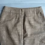 Vintage Escada Silk & Linen Tan Tweed Pencil Skirt with Fringe Detail Size 34 Photo 6
