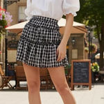 Finders Keepers  Picnic Skirt In Black W White - S Photo 0