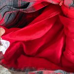 Vintage Canadian made pure virgin wool pleated Plaid Red and Black Skirt Size 10 Photo 11