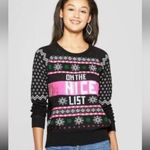 Well Worn  Black and Pink Festive Sweater Photo 1