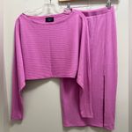 VICI 2 Pc Set Mind Body Soul Ribbed Crop Top and Midi Skirt Pink Size S Photo 1