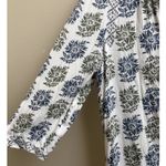 Ann Taylor LOFT S Blue Green Boho Floral Sheath Henley Shirt Dress Size L Photo 4
