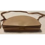 Madewell  Half Moon Crossbody Bag Light Tan Leather Clutch Purse Womens Handbag Photo 4