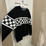Urban Outfitters  Black And White Checkered Crewneck Sweatshirt size large Photo 9