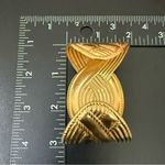 Vintage AVON Moroccan Weave Wide Cuff Chunky Statement Gold Tone Bangle Bracelet Photo 10