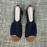 Comfortiva Alesha Stretch Woven Wedge Heeled Sandal in Navy (Wide) Size 9.5 Photo 7