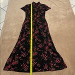 Charm, elegant cheongsam Floral Black and Pink Maxi Dress Size Small Photo 5