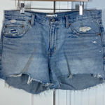 Abercrombie & Fitch Abercrombie & Fitch The Boyfriend Mid Rise Denim Cutoff Jean Shorts size 32/14 Photo 0