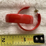 5 pair of gently used orange, yellow & peach colored earrings EUC Orange Photo 3