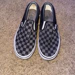 Vans  Black and Gray Flats with Checkerboard Pattern Photo 1