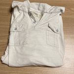 Free Planet  Ivory Long Sleeve Hoody Tee T Shirt Top L Photo 4