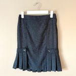 A Byer BYER | Charcoal Gray Pleated Hem Pencil Skirt Sz 3 Photo 0