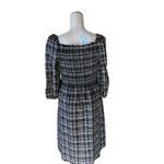 Loft NWT  SEERSUCKER PLAID TIRED MIDI DRESS MEDIUM Photo 3